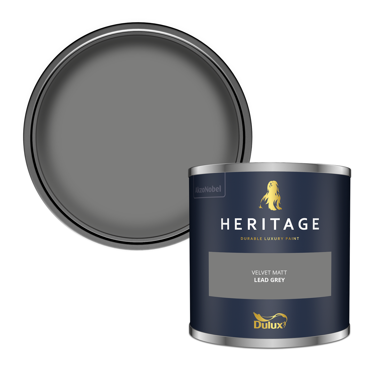 125ml Dulux Heritage Sample Pot Lead Grey