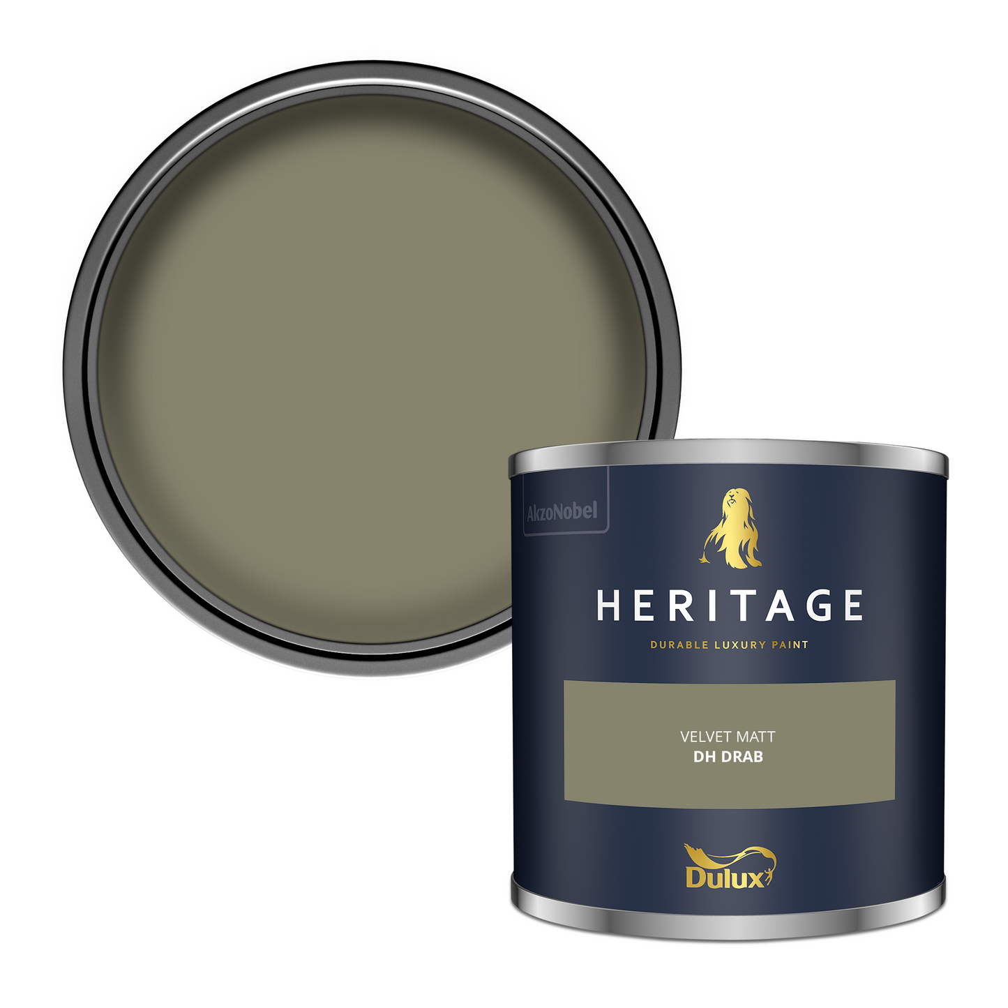 125ml Dulux Heritage Sample Pot DH Drab