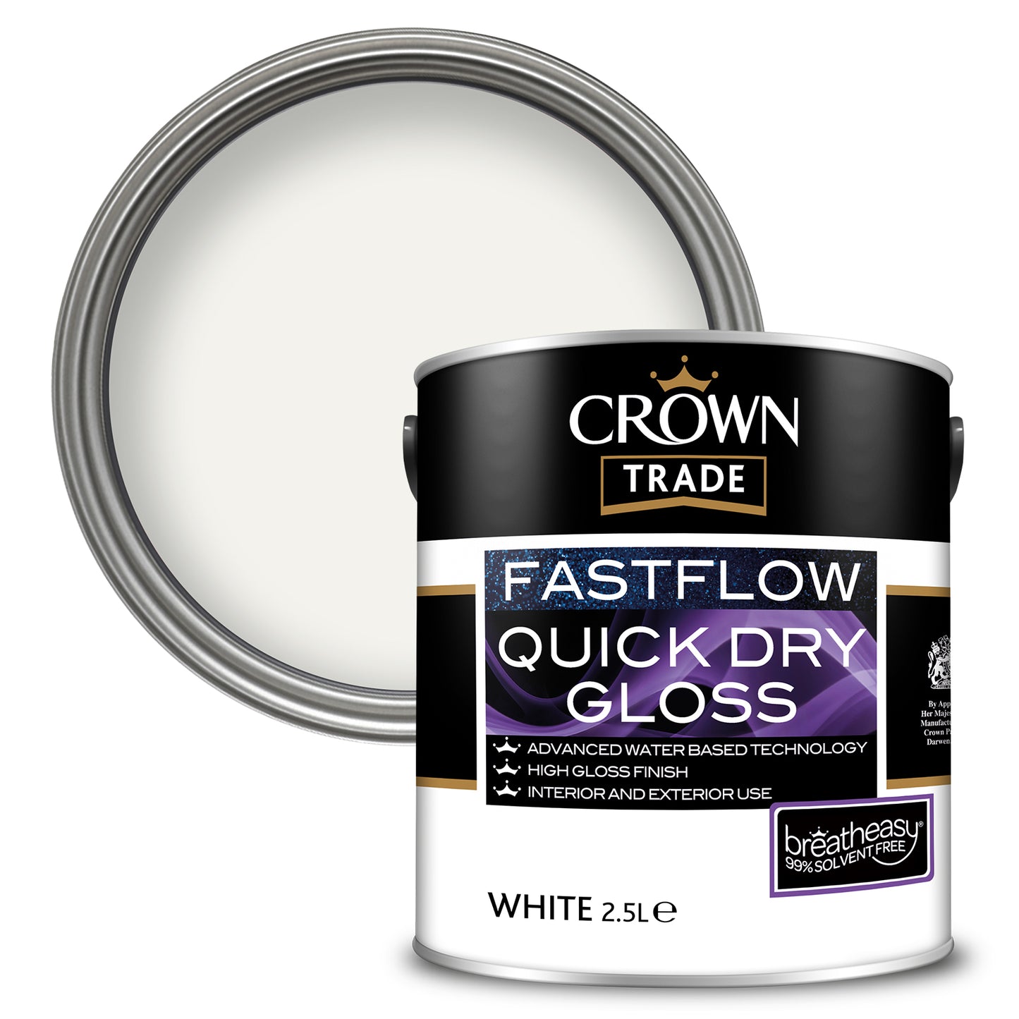 Crown Trade Fastflow Quick Dry Gloss White