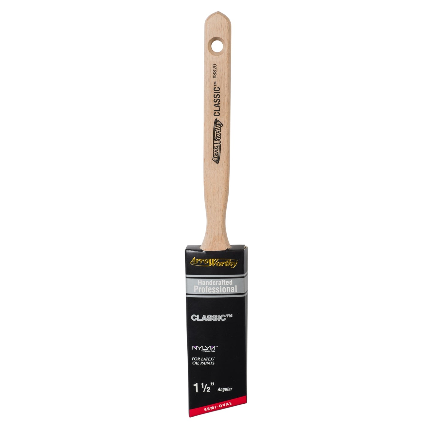 1.5" Arroworthy Classic Semi Oval Angled Cut Long Handle Paint Brush