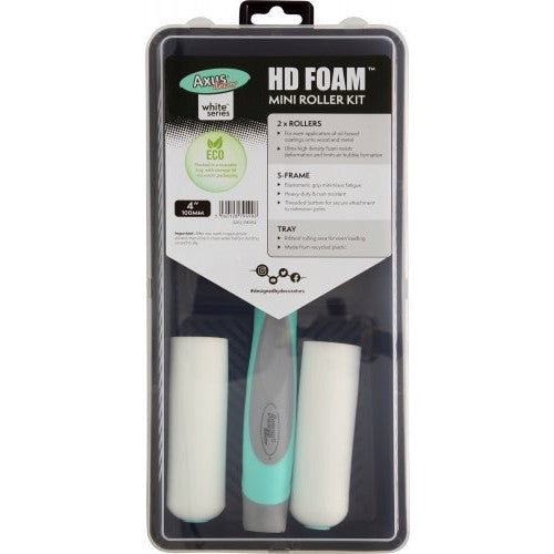 Axus Decor White Series HD Foam Mini Roller Kit