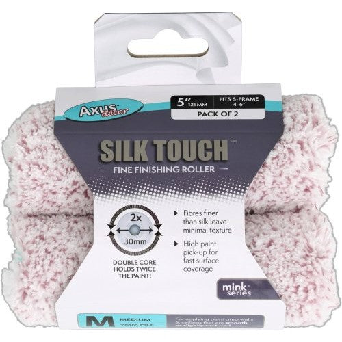 5" Axus Decor Silk Touch Medium Pile Mini Roller Sleeve - Pack Of 2