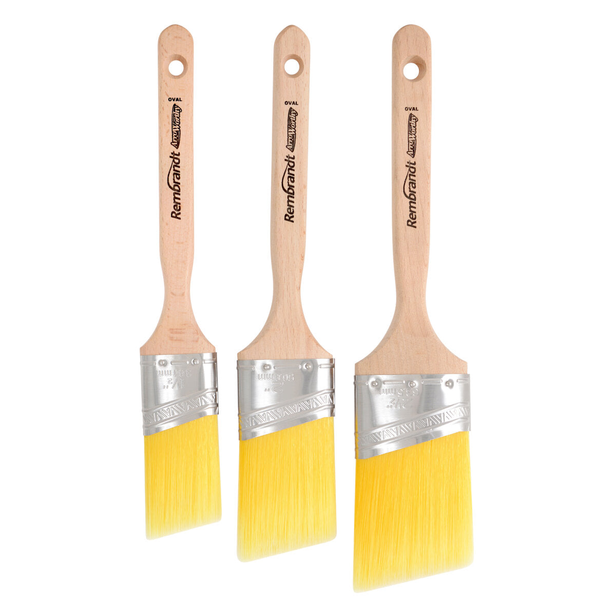 Arroworthy Rembrandt Semi Oval Angled Cut Long Handle Paint Brush Boxset