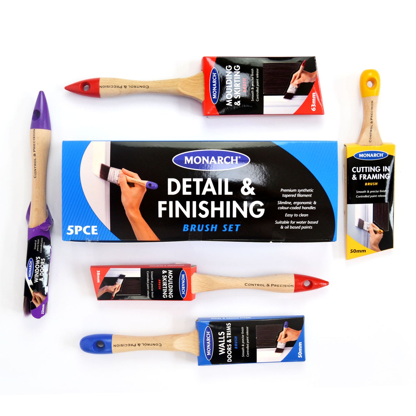 Monarch Detailing & Finishing Brush Boxset