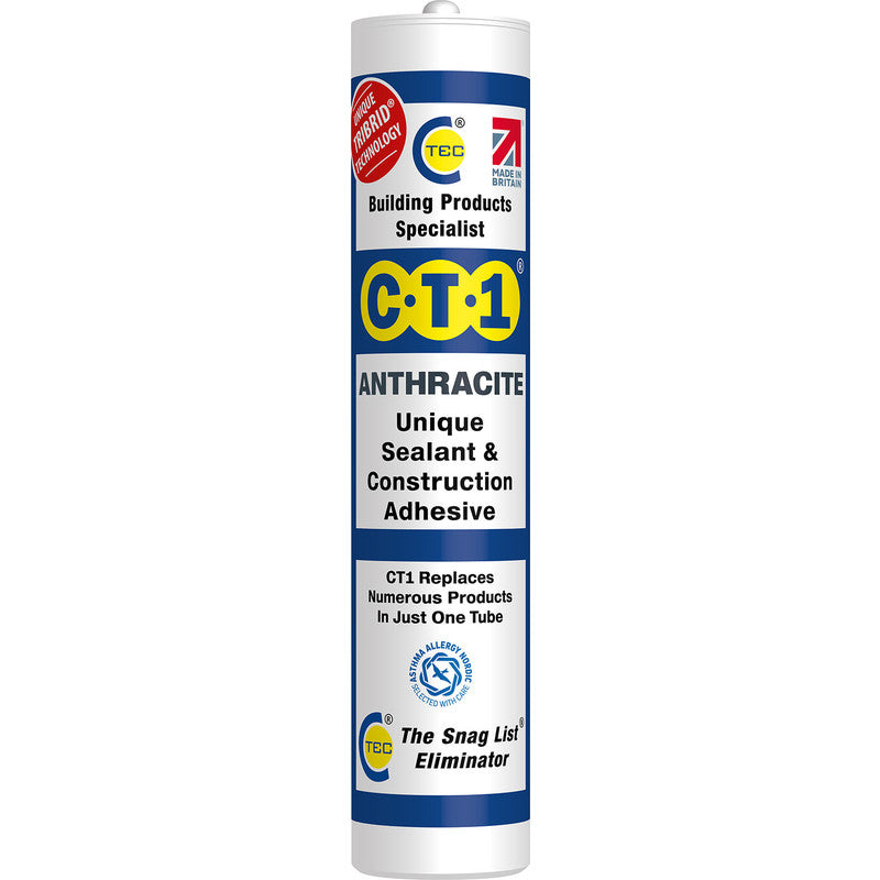 290ml C-Tec CT1 Sealant & Adhesive Anthracite