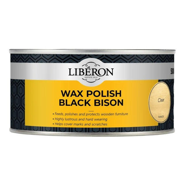 500ml Liberon Wax Polish Black Bison