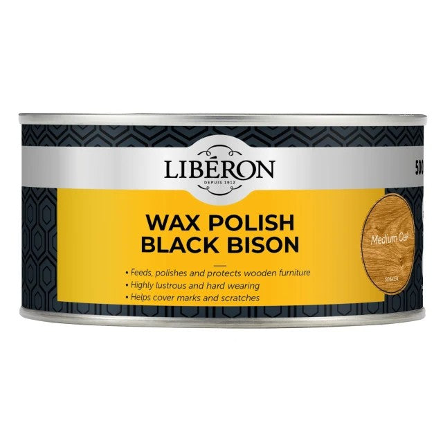 500ml Liberon Wax Polish Black Bison