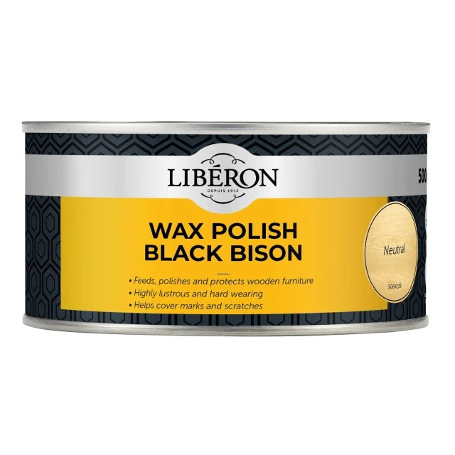 500ml Liberon Wax Polish Black Bison