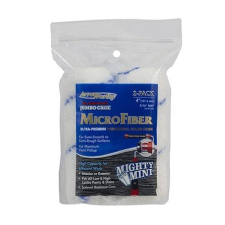 4" Arroworthy Microfibre Jumbo Caged Roller Sleeve 3/8" Semi Smooth Twin Pack