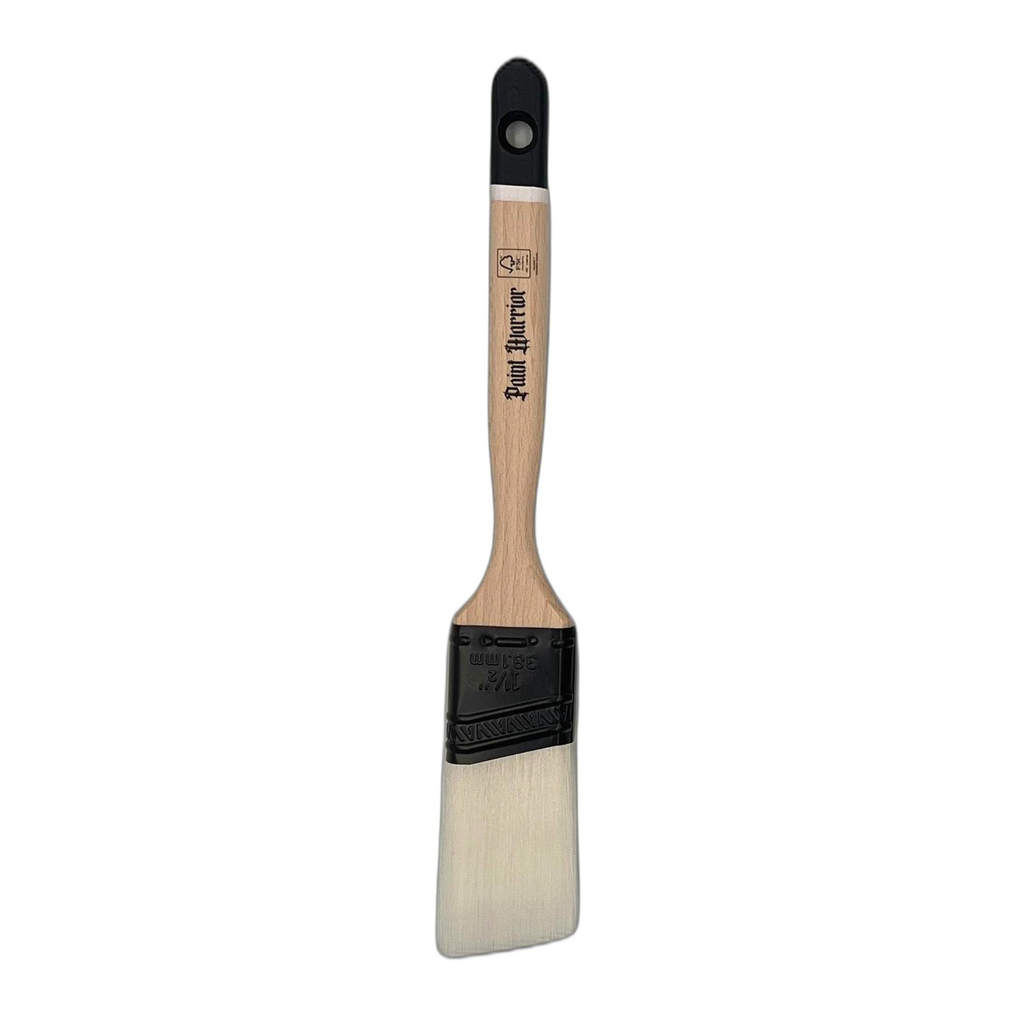 Paint Warrior Badger Angle Long Handle Paint Brush 1.5"