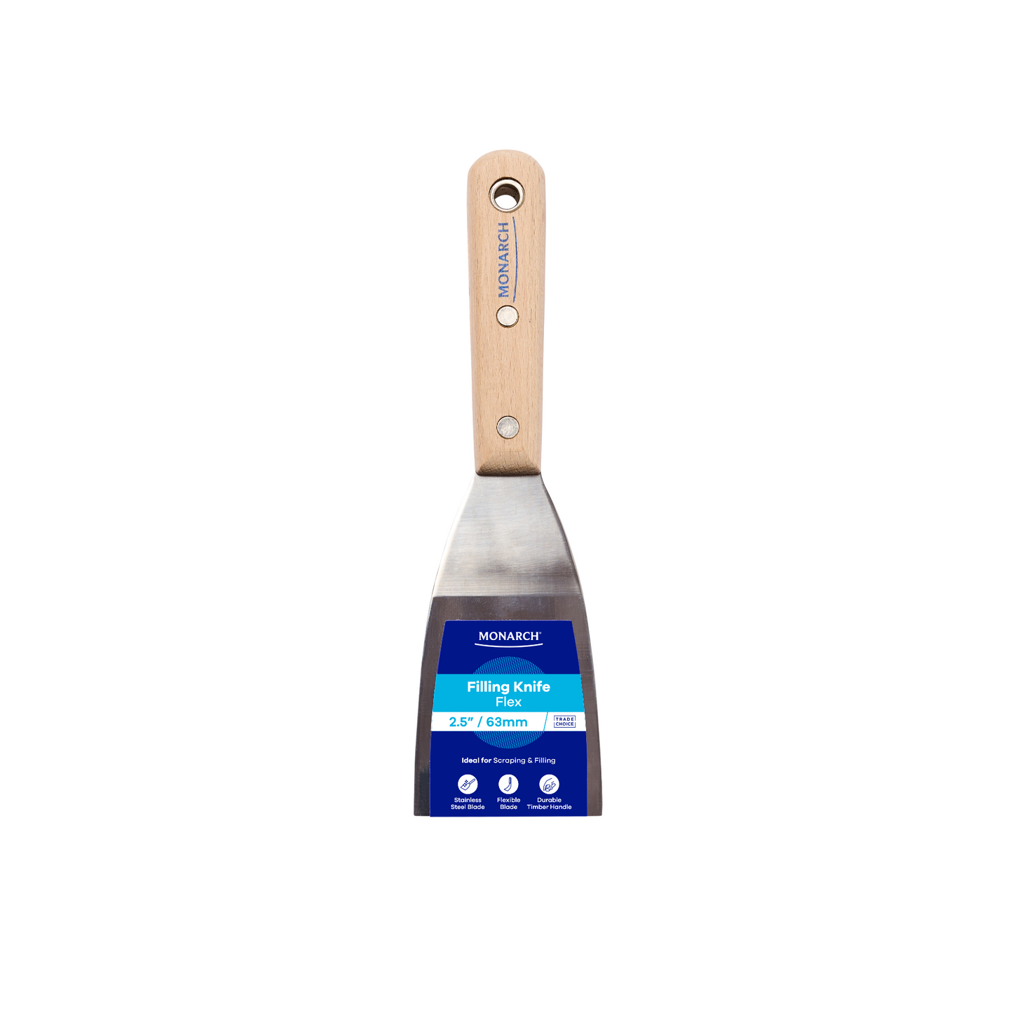 Monarch Timber Handle Filling Knife 63mm