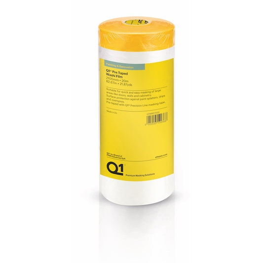 Q1 Pre Taped Washi Masking Film 2700mm x 16m - Box Of 10