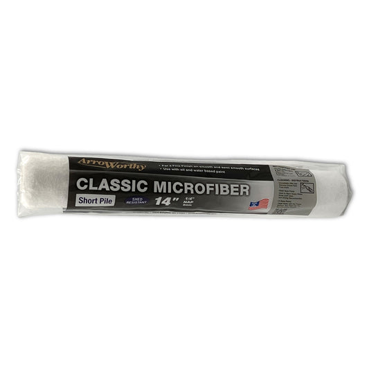 14" Arroworthy Classic Microfiber Short Pile 1/4" Roller Sleeve