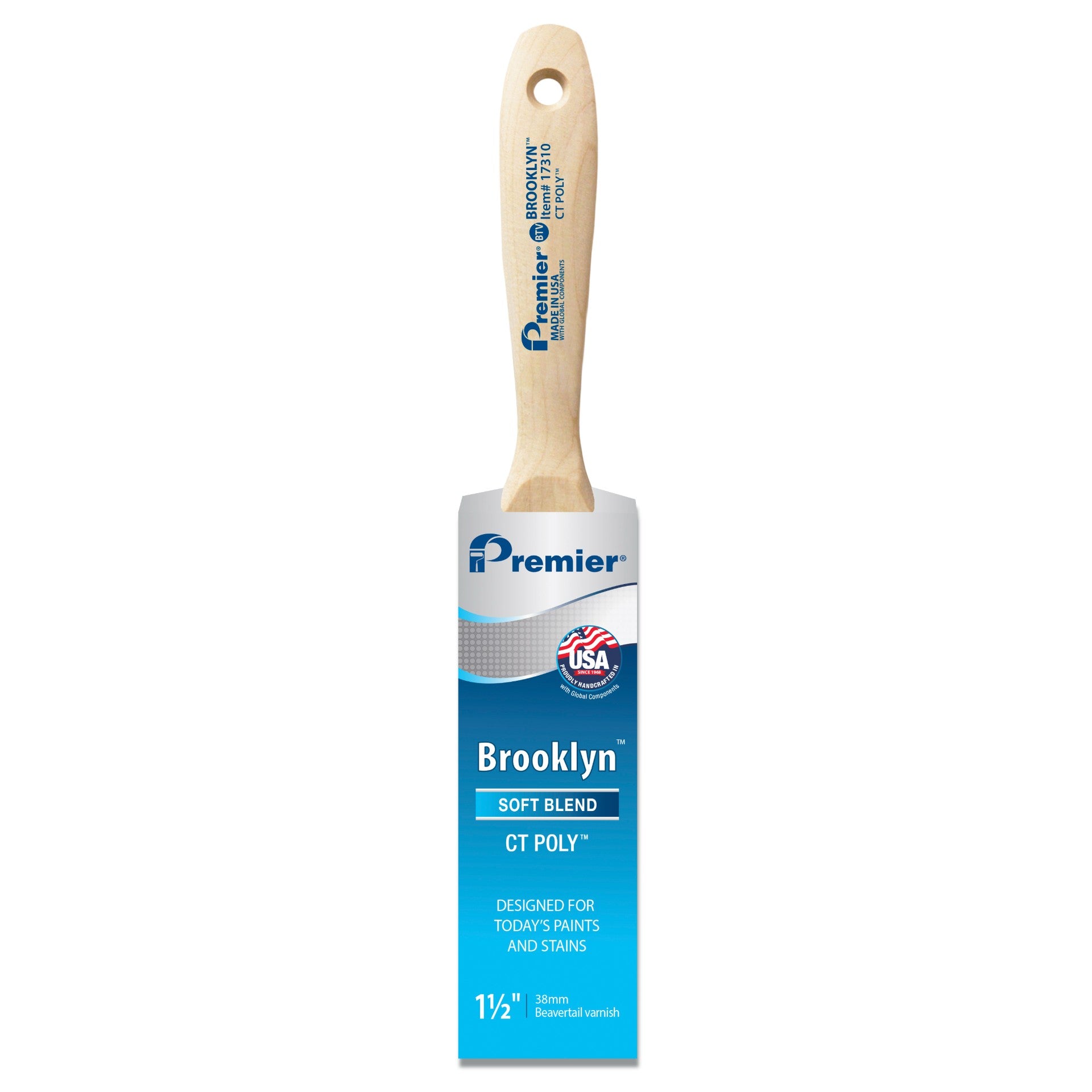 1.5" Premier Brooklyn Beavertail Paint Brush