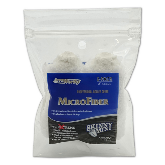 Arroworthy 2" Microfibre 3/8' Mini Roller Sleeve Pack Of 2