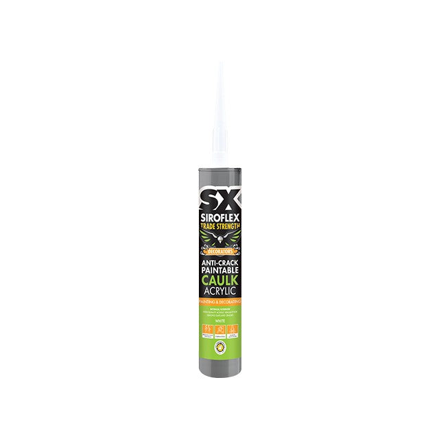 Siroflex Trade Strength Decorators Anti Crack Paintable Caulk White 310ml