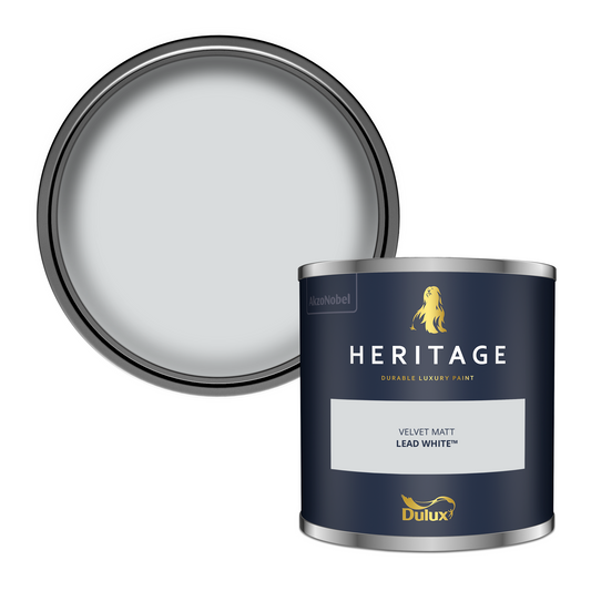 125ml Dulux Heritage Sample Pot Lead White