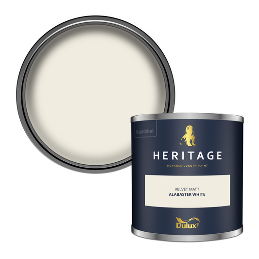 125ml Dulux Heritage Sample Pot Alabaster White