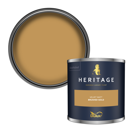 125ml Dulux Heritage Sample Pot Brushed Gold