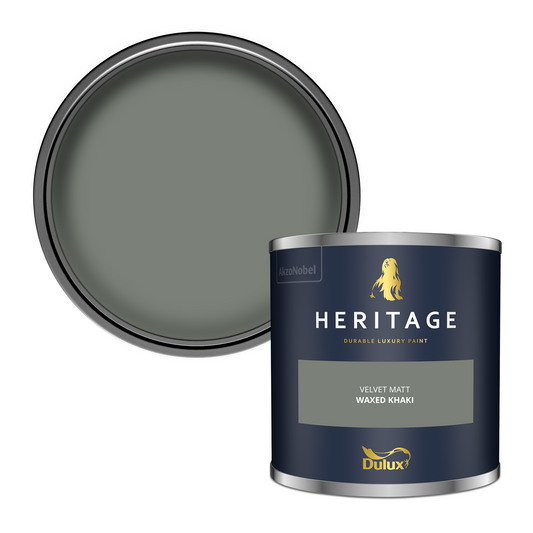 125ml Dulux Heritage Sample Pot Waxed Khaki
