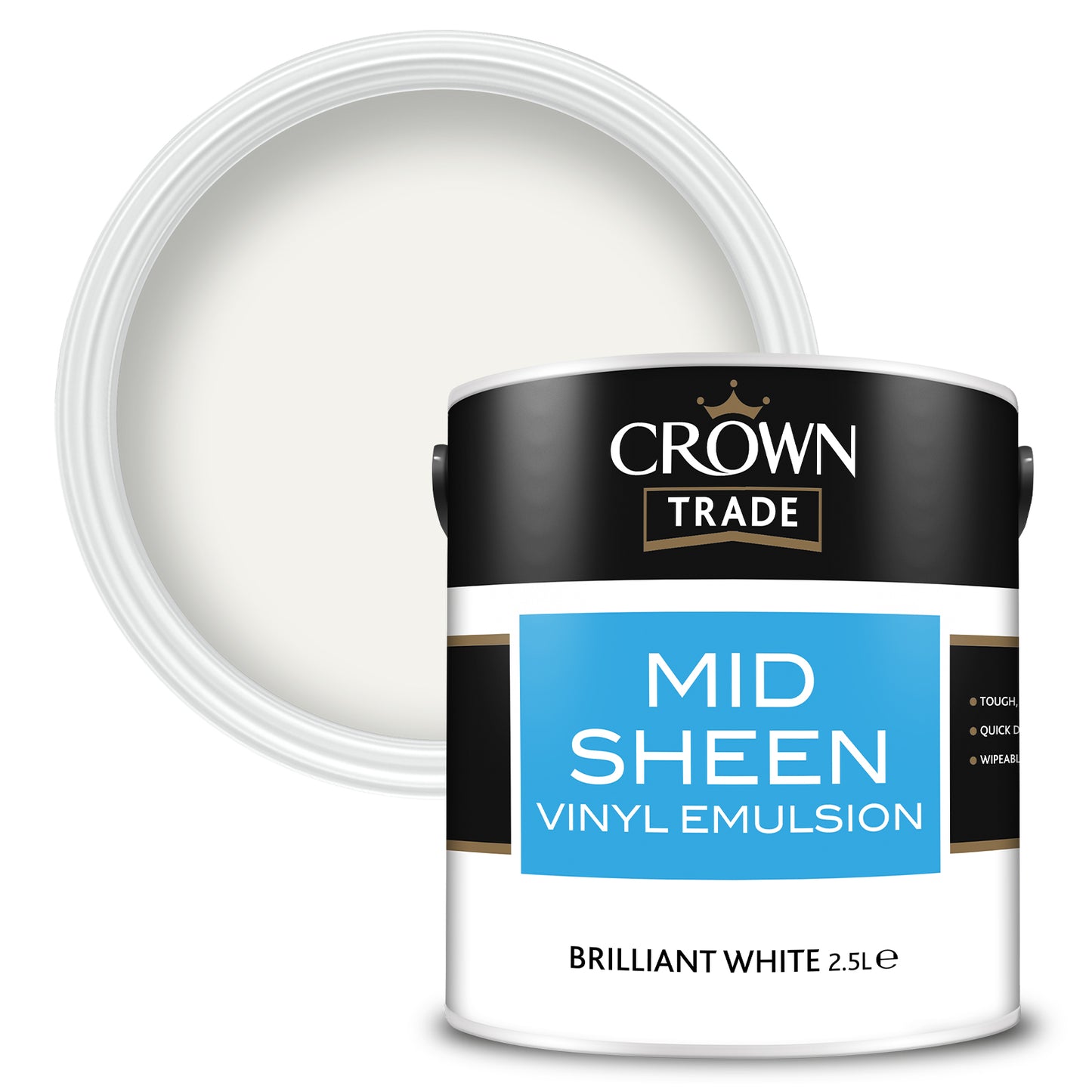 Crown Trade Mid Sheen Brilliant White