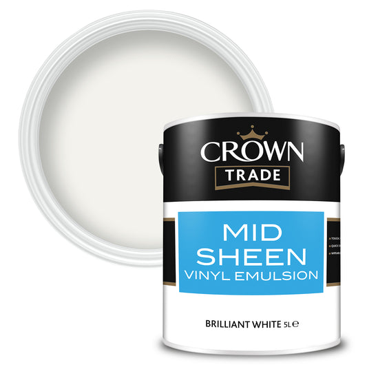 Crown Trade Mid Sheen Brilliant White