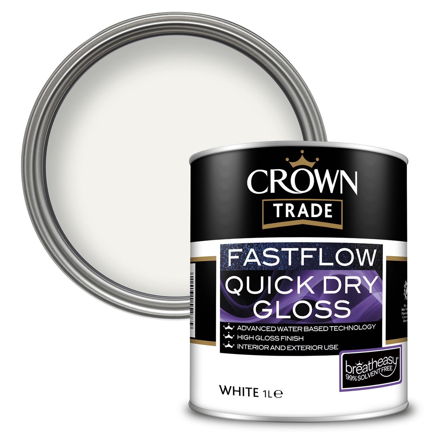 Crown Trade Fastflow Quick Dry Gloss White