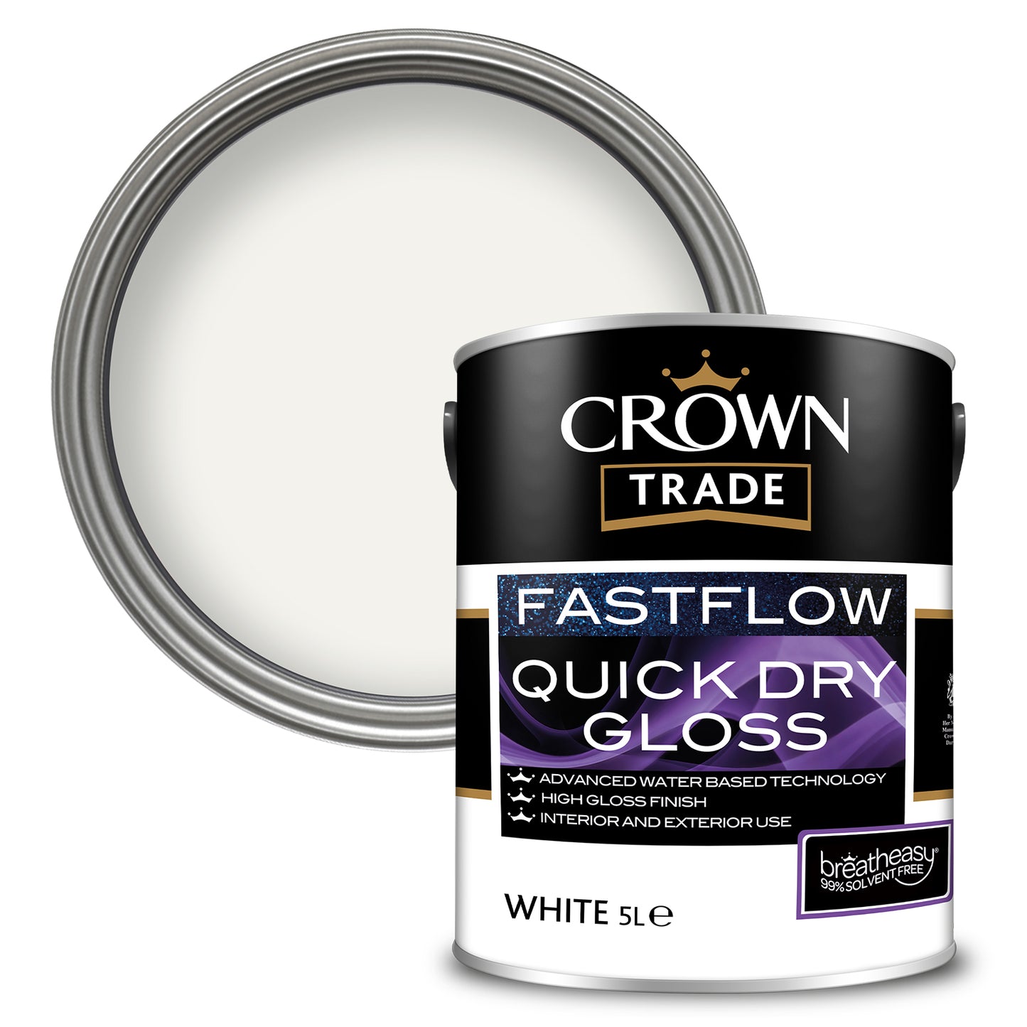 Crown Trade Fastflow Quick Dry Gloss White