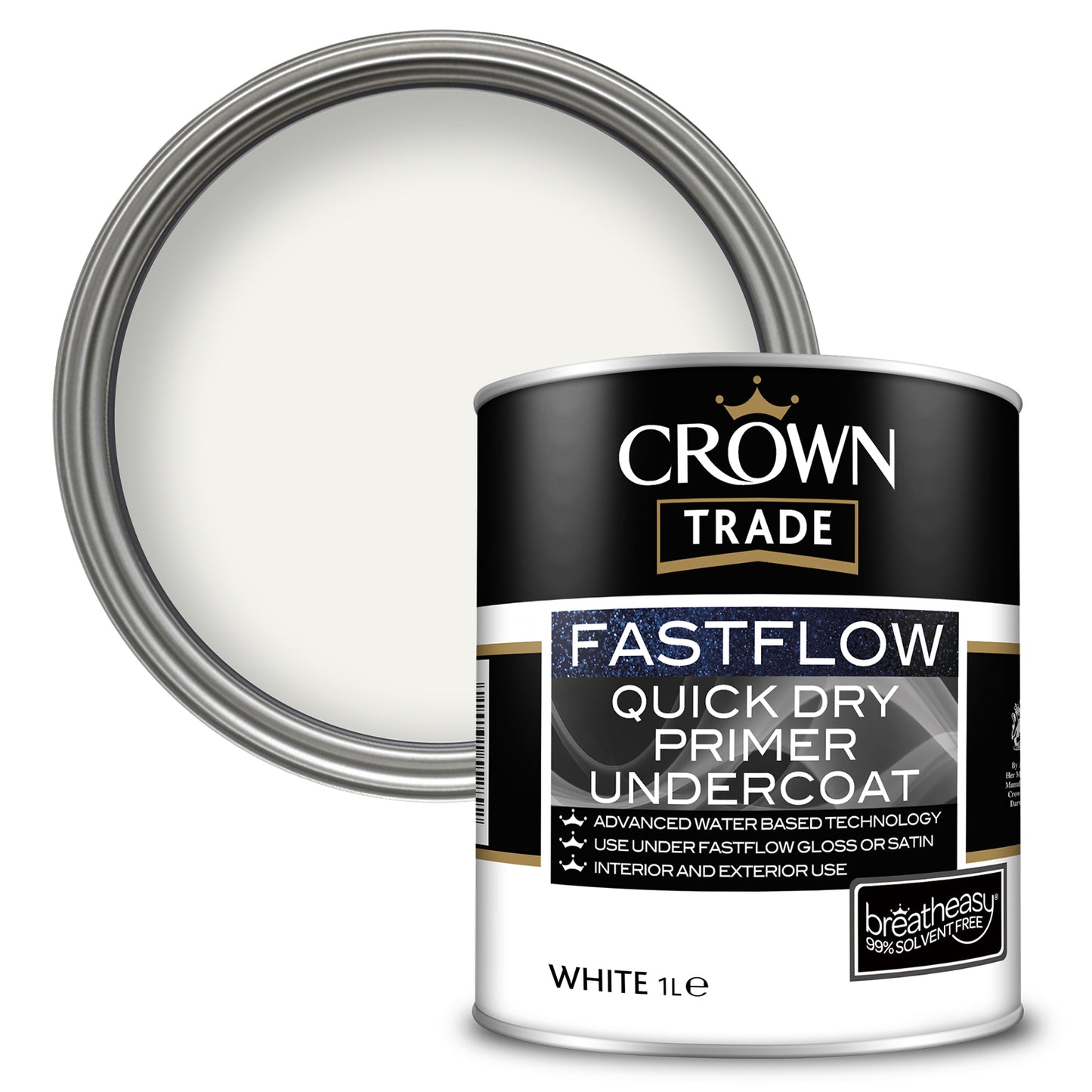 Crown Trade Fastflow Quick Dry Undercoat White