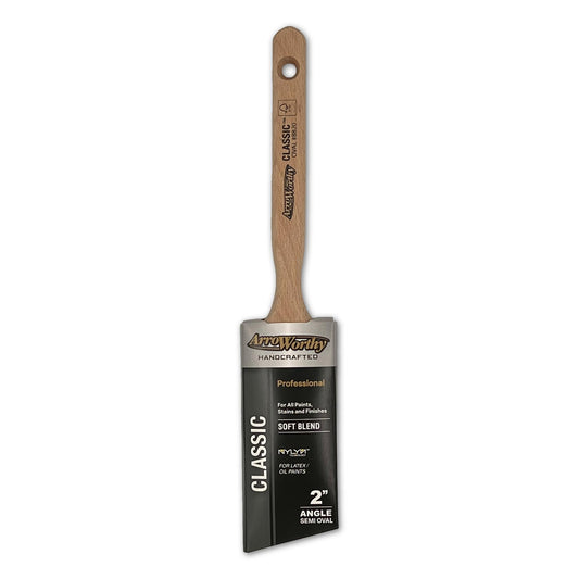 Arroworthy Classic Semi Oval Angled Cut Long Handle Paint Brush 2"