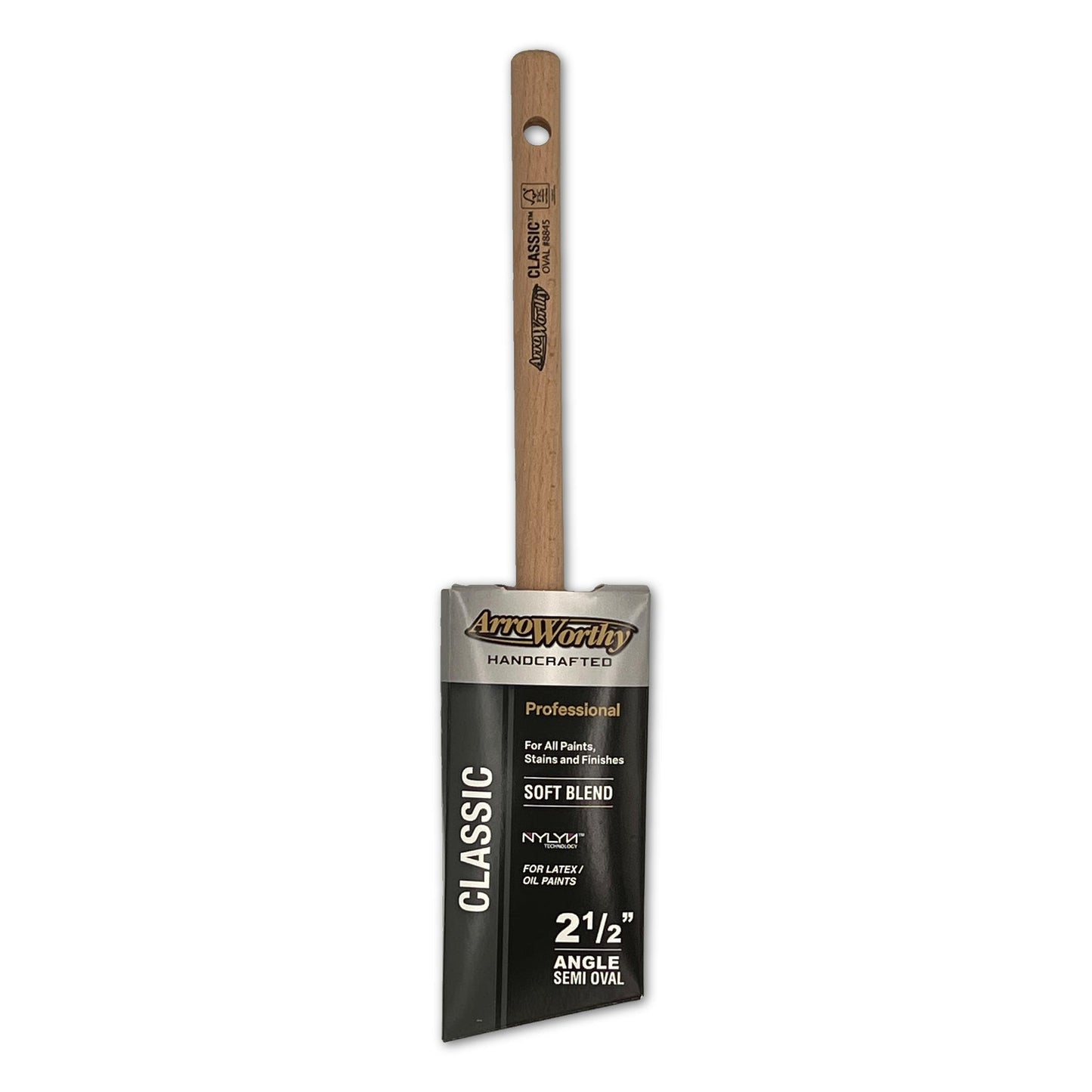 Arroworthy Classic Semi Oval Angled Cut Pencil Handle Paint Brush 2.5"