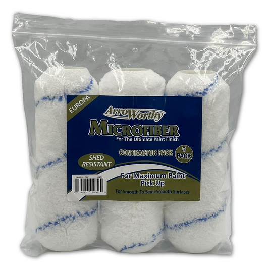 Arroworthy Microfibre Roller Sleeve 9/16" Semi Rough 9" Pack Of 3