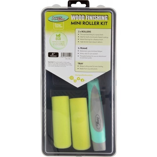 Axus Decor Lime Series Wood Finishing Mini Roller Kit