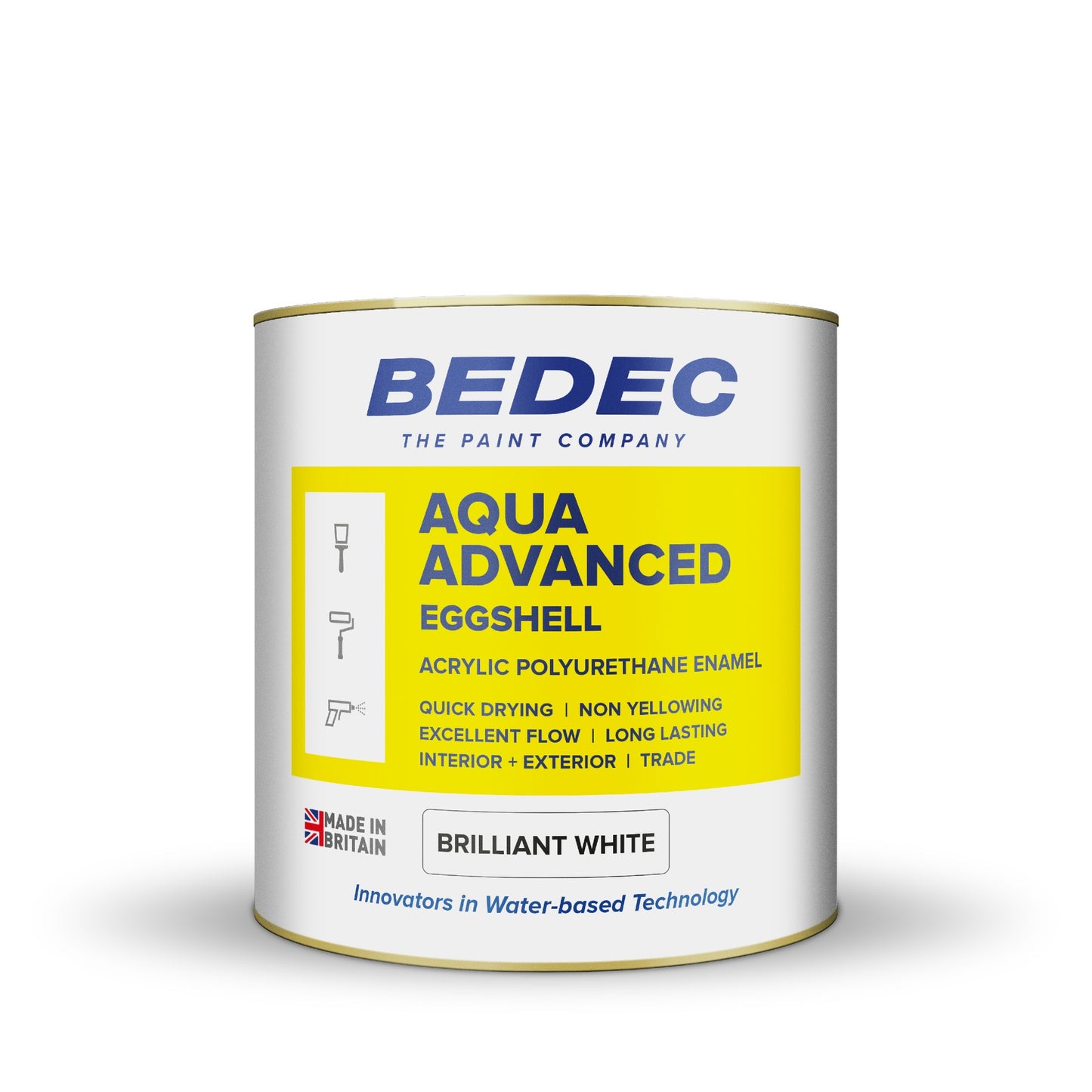 1lt Bedec Aqua Advanced Eggshell White