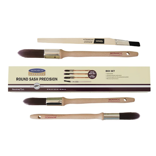 Monarch Advance Round Sash 3 Pack + 12mm Fitch Bevel Brush