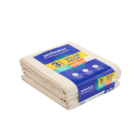 Monarch Heavy Duty Canvas Dust Sheet 8oz - Pack Of 3