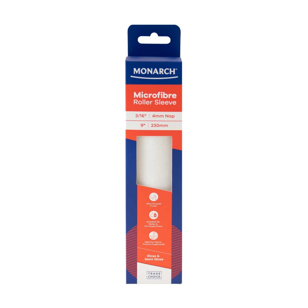 Monarch Microfibre Roller Sleeve 9" 4mm Nap