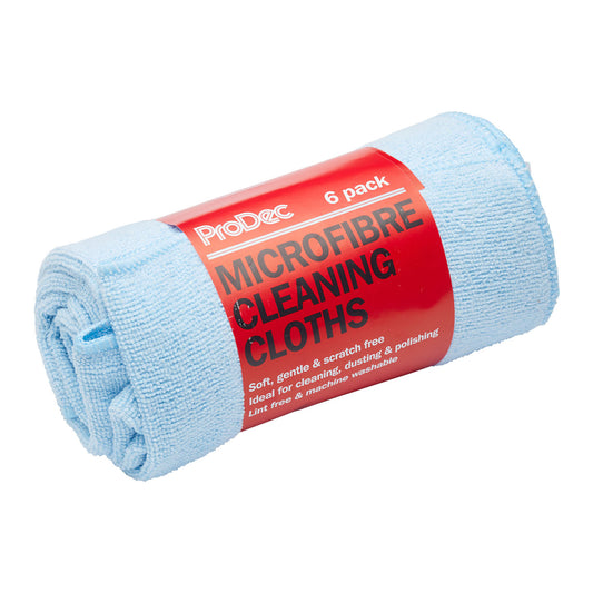 Prodec Microfibre Cleaning Cloths Pack Of 6