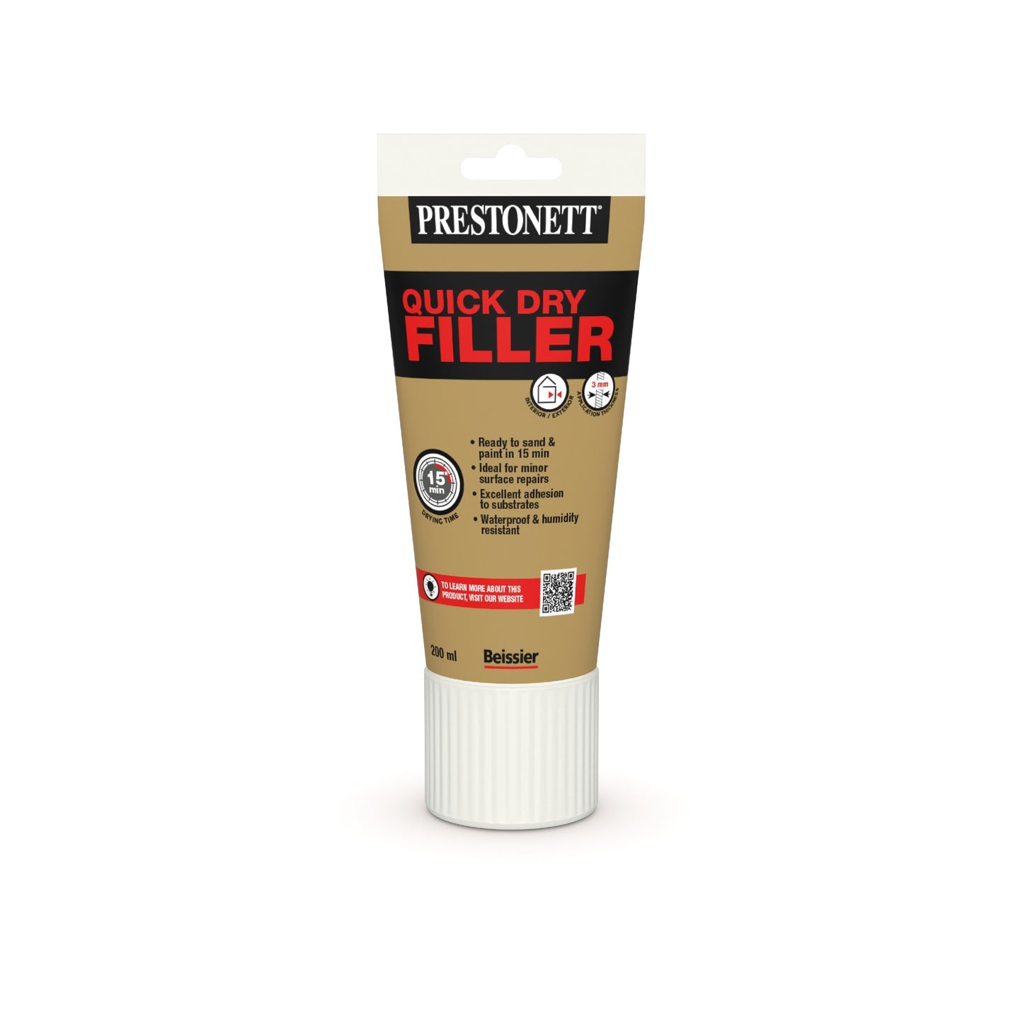 Beissier Prestonett Quick Dry Ready Mixed Filler 200ml