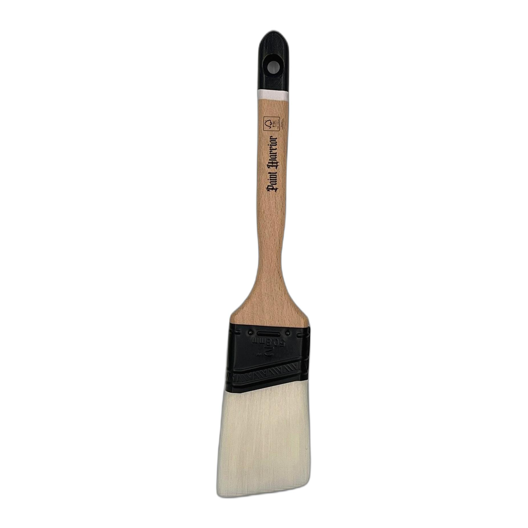 Paint Warrior Badger Angle Long Handle Paint Brush 2"