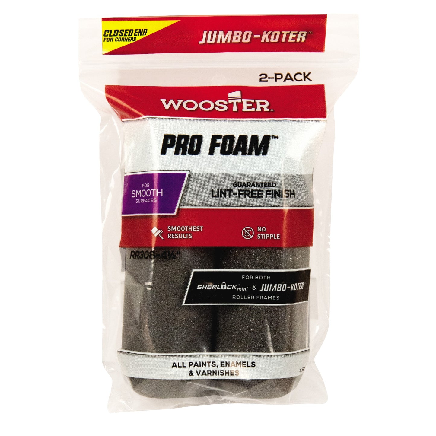 Wooster Jumbo Koter Pro Foam Mini Roller Twin Pack
