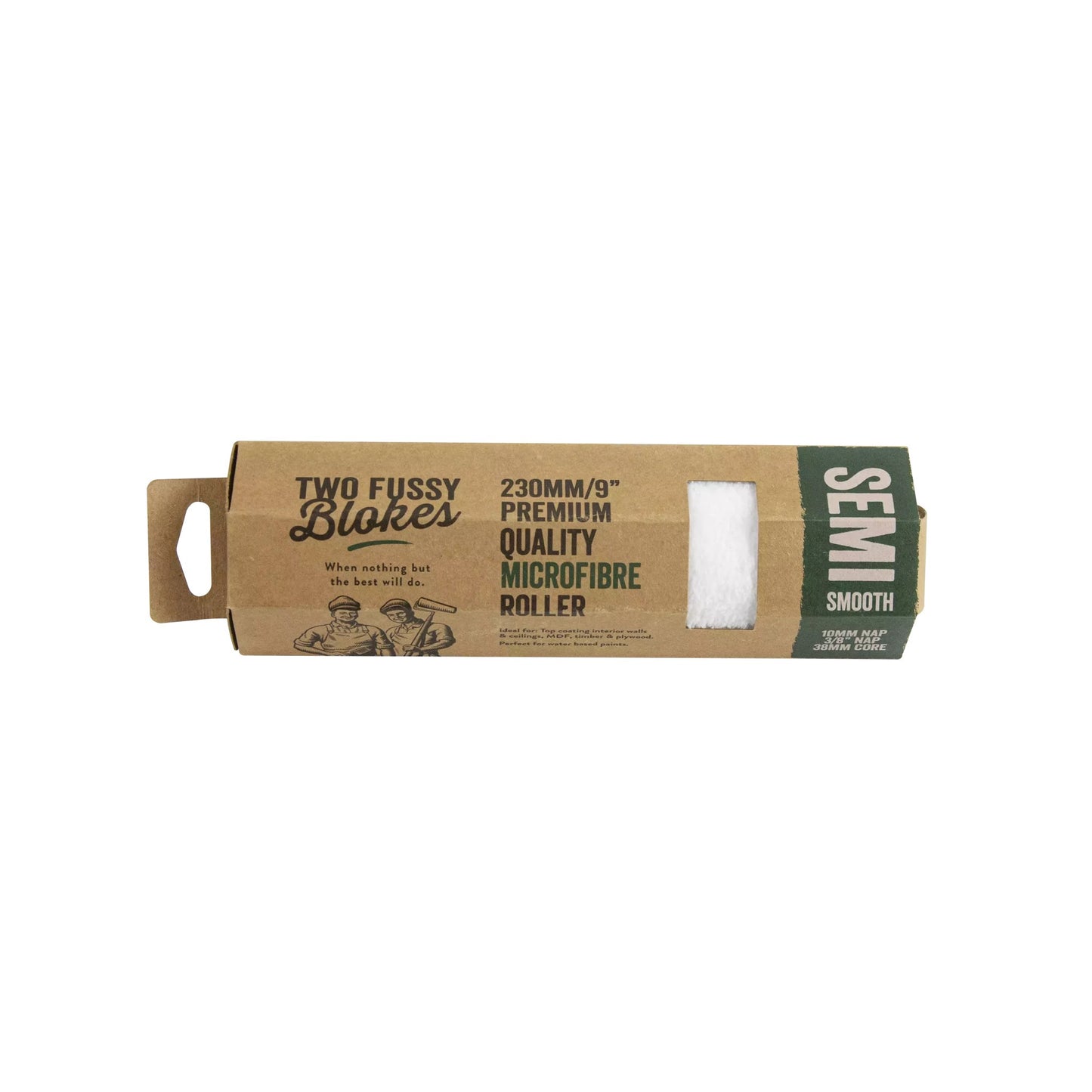 9" Two Fussy Blokes Microfibre Semi-Smooth (10mm) Roller Sleeve