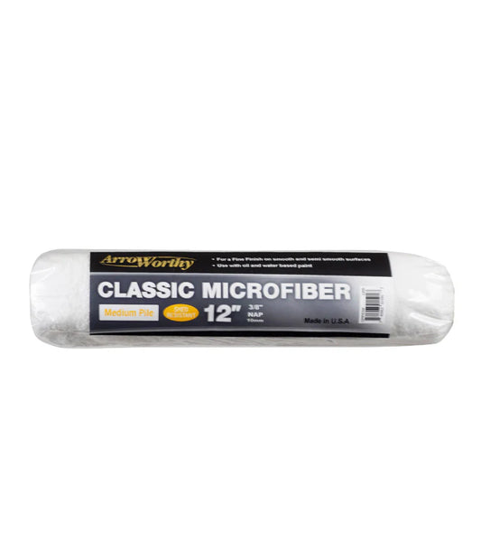 12" Arroworthy Classic Microfiber Medium Pile 3/8" Roller Sleeve