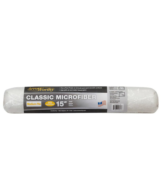 15" Arroworthy Classic Microfiber Medium Pile 3/8" Roller Sleeve