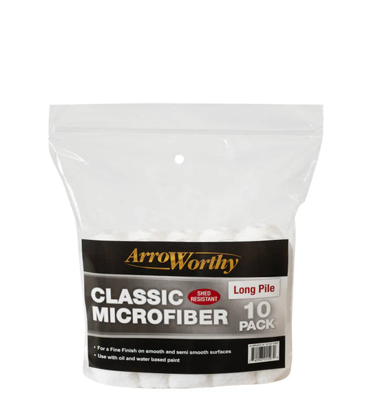 4" Arroworthy Classic Microfibre Long Pile 9/16" Roller Sleeve Pack Of 10