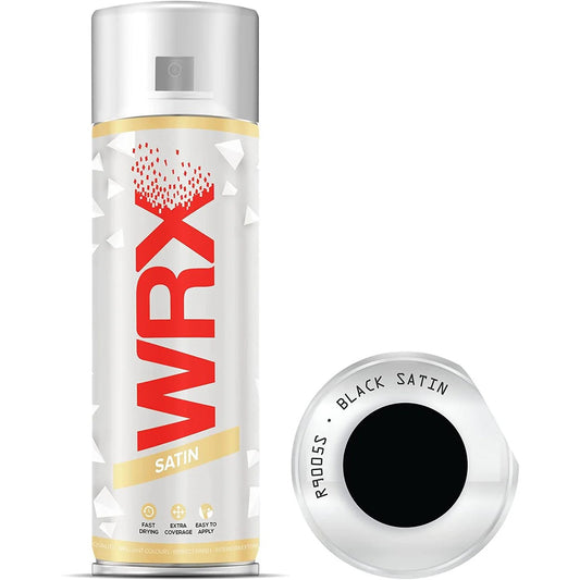 WRX Multi-Purpose Spray Paint Satin Black 400ml Ral 9005